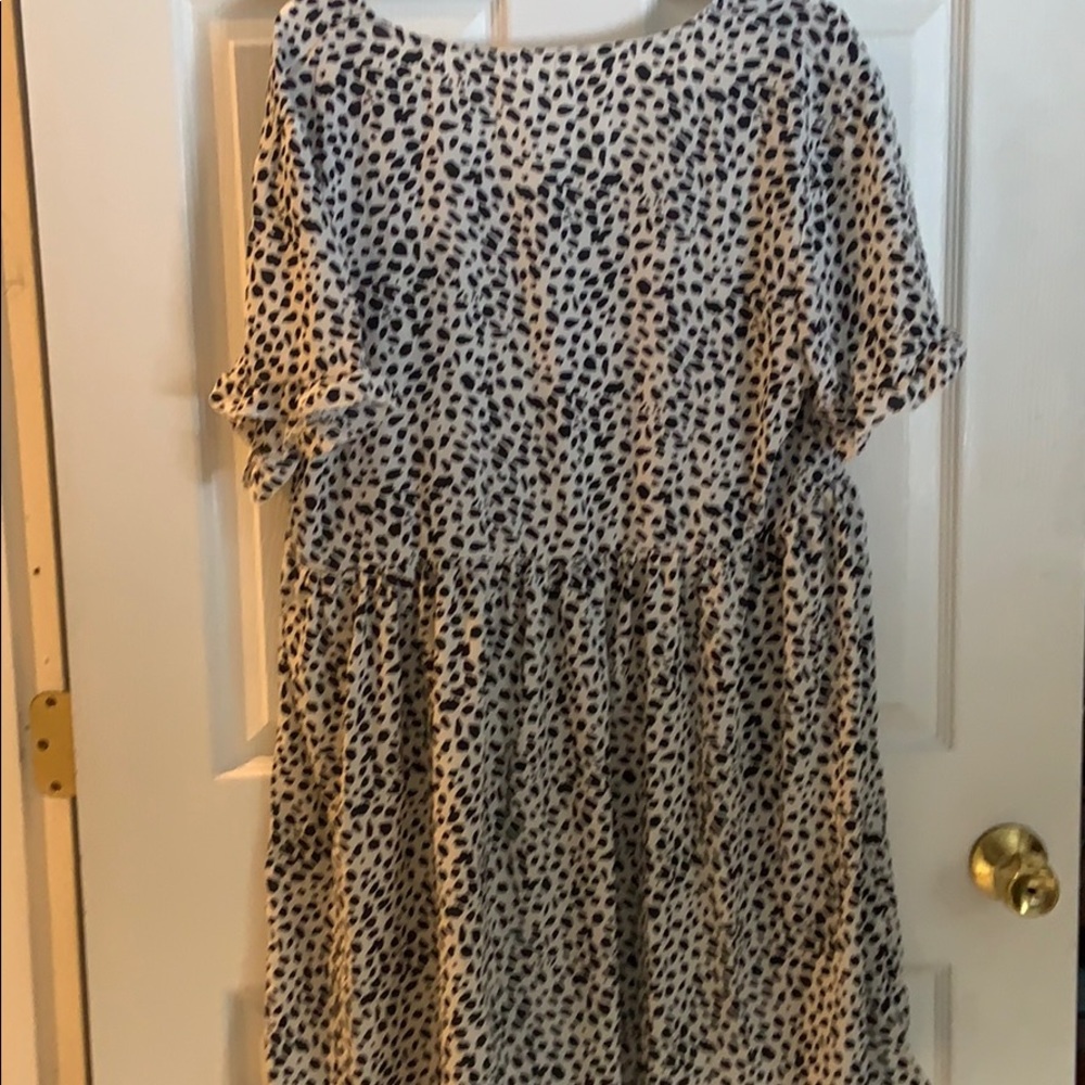 SHEIN Black and White Animal Print Midi Dress - Picture 2 of 2